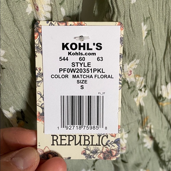 Pink Republic Floral Lace-Up Blouse Small - Picture 2 of 4